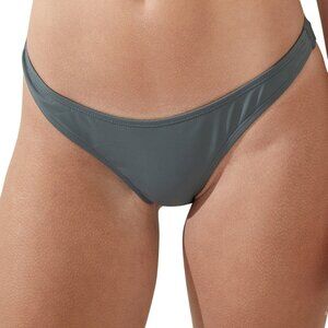 Cotton On Refined High-Side Brazilian Bikini Bottoms - Dusty Khaki
